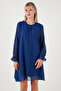 Crew Neck Long Sleeve Chiffon Evening Dress Dress 611El303 - 3