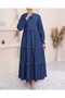 Three Piece Washed Denim Dress - 3