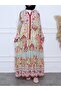 Piece Fabric Water Pattern Patch Dress -Pink - 3