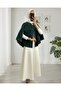 Shepherd's Stitched Pocketed Cashmere Poncho -Emerald