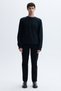 Men's Navy Blue Crew Neck Sweatshirt - 2