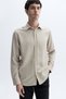 Men's Beige Color Liyosel Regular Fit Long Sleeve Shirt