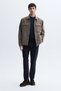 Men's Mink Color Double Zipper Multi-Pocket Casual Jacket - 3