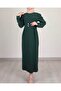 Emerald Watermelon Sleeve and Belt Dress - 4