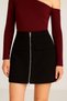 Black Zippered Pocket Detail Mini Skirt | EK100295657