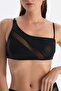 Black One Shoulder Bikini Top - 5