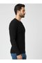 Ribbed Knit Long-Sleeve Basic T-Shirt Body - 7