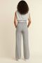 Gray Women's High Waist Stretch Fabric Velcro Closure Palazzo Wide Leg Trousers - 5