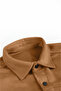 Men's Tan Wrinkle-Free Suede Fabric Snap Pocket Slim Fit Transitional Shirt 2302329 - 3