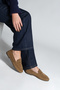Women's Loafer Flat Sole Moccasin Casual Shoes Riston Tan Suede - 3