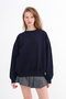 Fleece-Lined Basic Sweatshirt S3408-K11 - 2