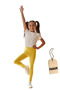 Girls' Leggings - Yellow Cotton Lycra Seasonal Long Children's Leggings