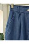 Half Elasticated Double Pocket Wide Leg Jeans - Dark Blue - 3