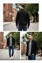 Güncüoğlu Zippered Lined Steel Knitted Cardigan - 2