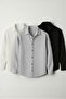 3-Piece Men's Ribbed Ottoman Long-Sleeve Shirt Set