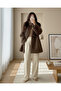 Bearded Jacket with Buttoned Front and Scarf Detail - Tan - 3