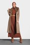 Birded Collar Sunny Fur Detailed Spoon Coat 90031 - 2