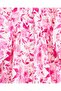 Small Leaf Pattern Half Button Sleeve Elastic Dress -Fuchsia - 4