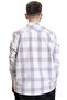 Plus Size Men's Shirt Plaid Long Sleeve 23300 Brown-Navy Blue - 4