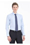 Light Blue Plain Regular Fit Woven Classic Cotton Blend Shirt - 2
