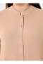Judge Collar Button Detailed Plus Size Aerobin Dress - Beige - Alia - 5