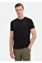 Black Plain Cotton Blend T-Shirt