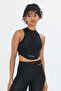 Soft Touch Fitted Rope Detailed Sports Crop Bra
