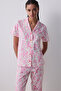 Rhea Cotton Shirt Pants Pajamas Set - 2