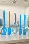 5-Piece Heat Resistant 100% Silicone Spatula Kitchen Utensil Set Brush Wire Whisk Kitchen Utensils - 2