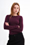 Crew Neck Basic Blouse B1496-Dk2 - 5