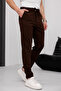 Men's Brown Relaxed Fit Side Pocket Elastic Waist Lace up Jogger Pants - 4