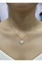 Steel Necklace with Pearl and Stone Detail - 3