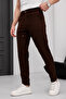 Men's Brown Relaxed Fit Side Pocket Elastic Waist Lace up Jogger Pants - 7