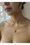 Steel Necklace with Gold and Stone Details - 3