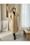 Hooded Lined Quilted Cap -Mink - 2