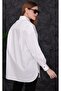 Women's Ecru Long Poplin Shirt Tunic Comfortable Fit - 2