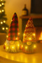 Illuminated Gnome Christmas Ornament Christmas Figure Lucky Dwarf New Year Santa Claus Long Hat Gnome Red - 5