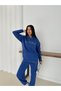 Unisex Oversize Stone Embroidered Hooded Sweatshirt Set - 6