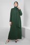 BEAD PRINTED BICYCLE COLLAR CREPE DRESS 20382 - 2