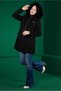 Hooded Fur Trimmed Coat 90252 - 2