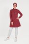 Cat Figure Embroidered Cotton Tunic - 40450