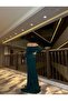 Fkuro glittery stretch fabric front double flounce evening dress emerald 583112 - 4