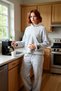 Women's Winter Wellsoft Pajamas Set Hooded Pipe Leg Comfortable Home Wear Set Long Lasting Modern Style - 3