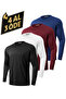 Pack of 4 Men's 100% Cotton Stretch Fabric Sports Running Daily Training Long Sleeve Combed Cotton T-Shirts