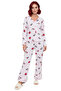 Women's Penguin Patterned Winter Fleece Pajamas Set Regular Pipe Leg Premium Quality Comfortable Cut - 4