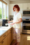 Women's Floral Capri Pajama Set Comfortable Knitted Fabric Quality Craftsmanship Special Design and Stylish - 3