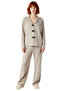 Women's Waffle Fabric Pajamas Set Color Long Leg Pipe Professional Appearance Quality Craftsmanship - 4