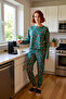 Women's Winter New Year's Printed Cotton Pajama Set Comfortable Use for Daily - 2
