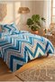 Single Blue Geometric Duvet Cover Set - 5
