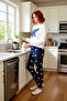 Women's Star Pattern Cotton Pajamas Set Comfortable Fit Long Leg Perfect Fit Lasting - 2